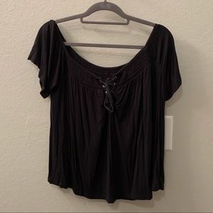 American Eagle black off-the-shoulder top SZ: L